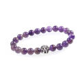 Schmuck Charm Amethyst Perlenarmband für Frauen